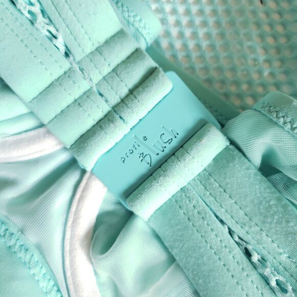 PROFILE BLUSH Gottex Caught in the Net high neck underwire bikini top Sz S D Cup - Picture 6 of 8